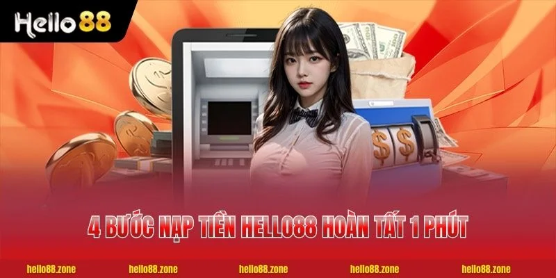 4 bước nạp tiền HELLO88 hoàn tất 1 phút