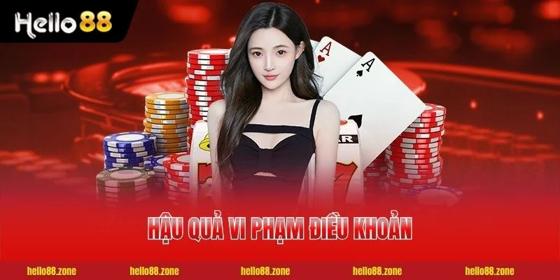 Hậu quả vi phạm điều khoản miễn trách nhiệm HELLO88