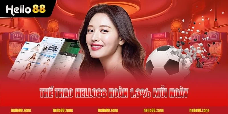 4 THỂ THAO HELLO88 Thể Thao HELLO88 hoàn 1.3% mỗi ngày